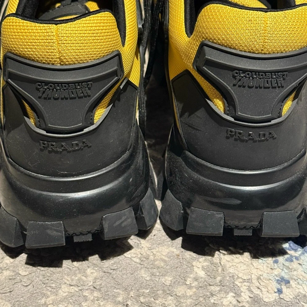 $1200 Prada Mens Cloudbust Thunder Sneakers Yellow  46 US 12 - Picture 6 of 8
